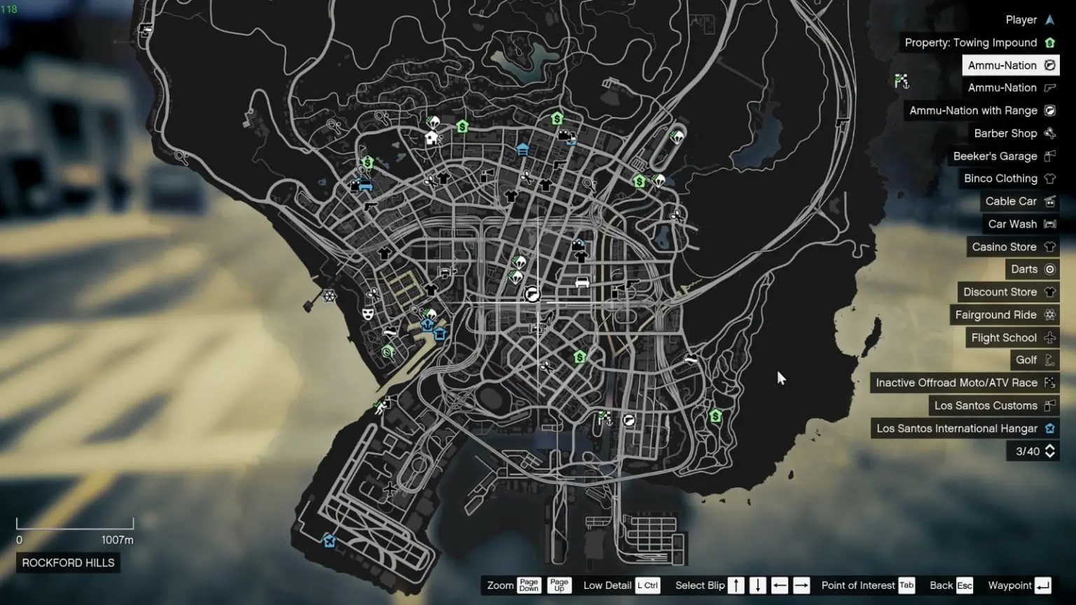 A sample of the map in GTA V